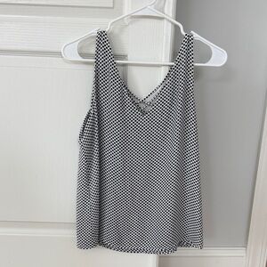 Express Black and White Dotted Tank Top